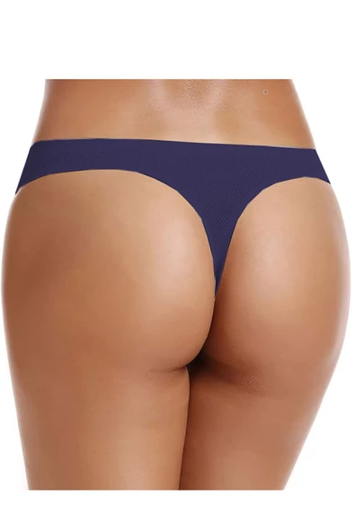 5li Kadın İz Yapmaz Micro Tanga Lazer Kesim String - 5