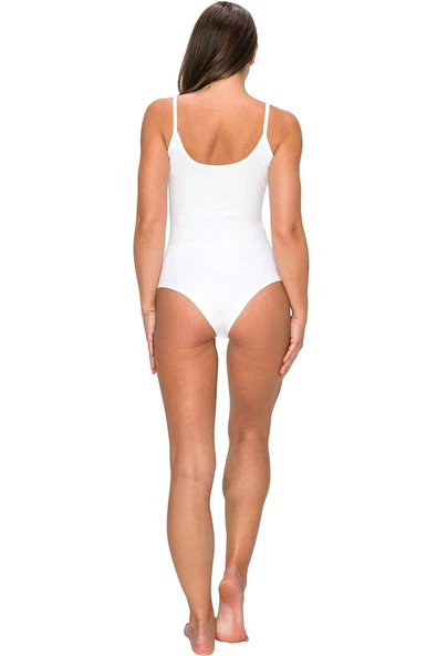 Kadın Modal Spagetti Askılı Kancalı Bodysuit Tops Atlet Belinay0860 - 10