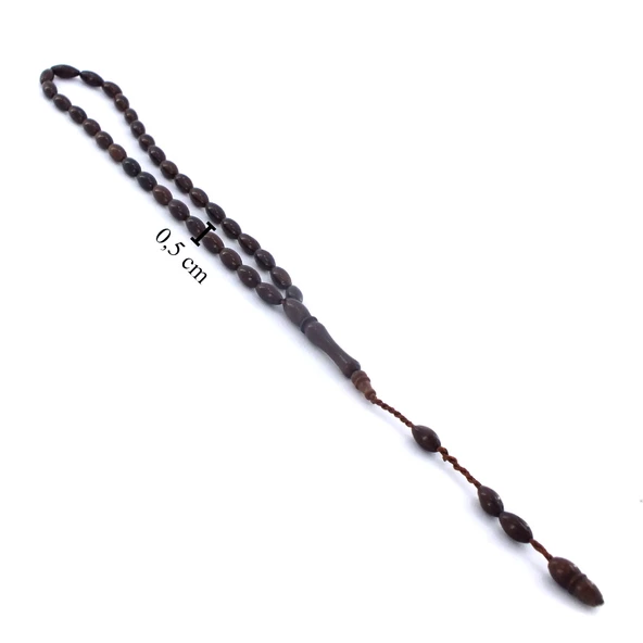 FerizZ Arpa Kesim Kahve Rengi Tesbih T-178 - 5