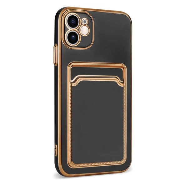 iPhone 12 Uyumlu  Uyumlu KılıfBark Kartlıklı Kapak - 4
