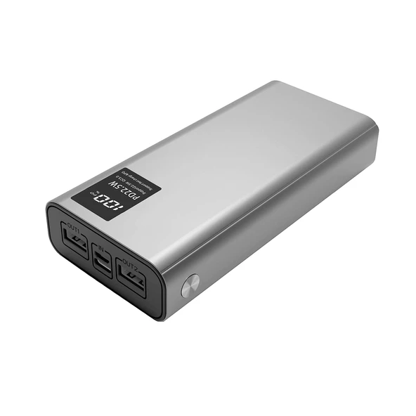 B-20 QC 3.0 Hızlı Şarj Özellikli 22.5W Led Göstergeli Taşınabilir Powerbank 20000 mAh