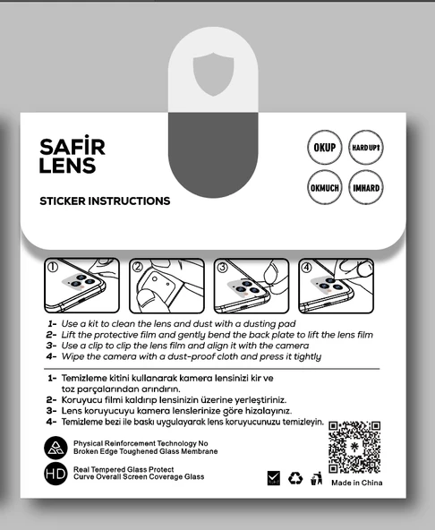 iPhone 14 Pro CL-11 Safir Parmak İzi Bırakmayan Anti-Reflective Kamera Lens Koruyucu - 3