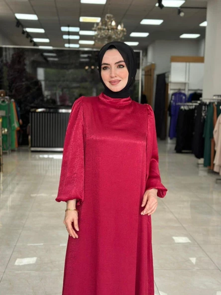 Lale Elbise Bordo - 2