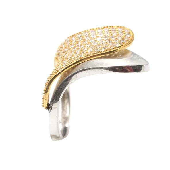 925 Ayar Gümüş Dil Model Yüzük - Resim 6