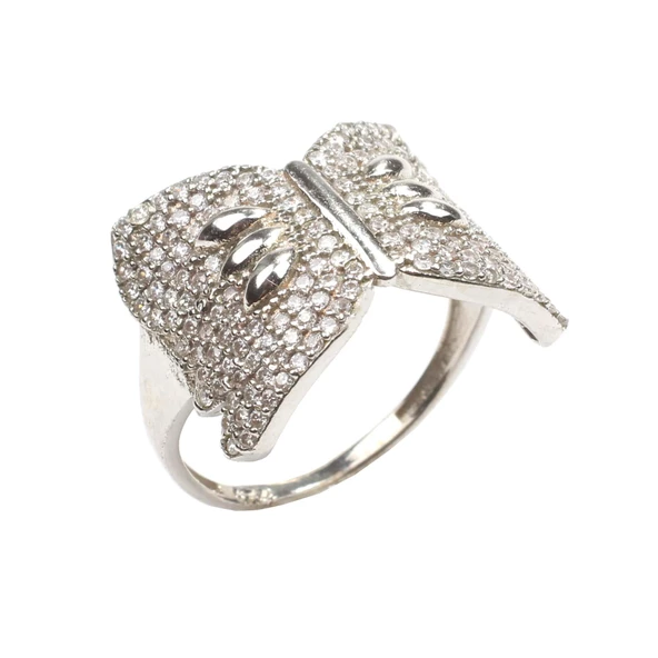 925 Ayar Gümüş Gümüş Kelebek Model Yüzük - Resim 4