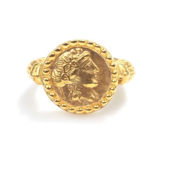 925 Ayar Gümüş Roma Askeri Yüzük - Resim 4