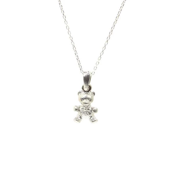 925 Ayar Gümüş Minik Ayıcık Kolye ürün görseli 1