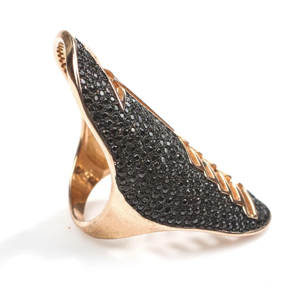 925 Ayar Gümüş Mızrak Motifli Yüzük - Resim 4