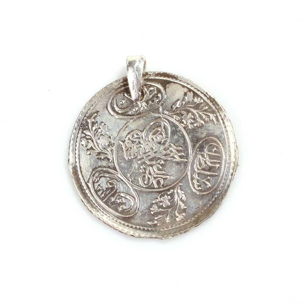 925 Ayar Gümüş Osmanlı Tuğrası Modeli Kolye Ucu - Resim 4