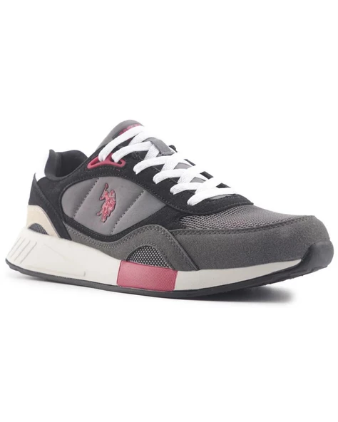 U.s. Polo Assn. Lemar 4Fx Erkek Gri-Kırmızı-Siyah Koşu&Antrenman Ayakkabı - 2