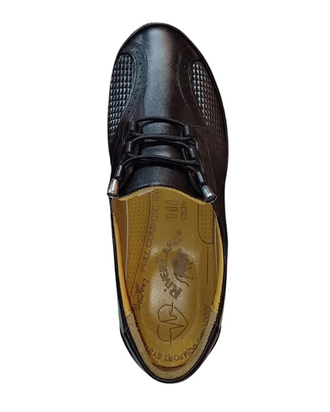 Riverland Z-57 Kadın Siyah Bağlı Ortopedik Casual Ayakkabı - 5