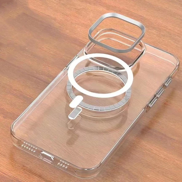 iPhone 15  Uyumlu KılıfWireless Şarj Özellikli Şeffaf Efsane Kapak - 2