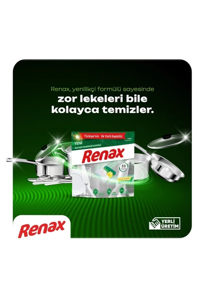RENAX Bulaşık Makinesi Kapsülü Hepsi Bir Arada 33 Lü X 3 Adet - 6