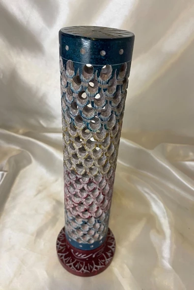 Yedi Çakra 7 Çakra Hand Made El İşi Feng Shui Ejderha Yılı Doğal Obsidyen Taşı Çubuk Konik Tütsülük kule - Resim 3