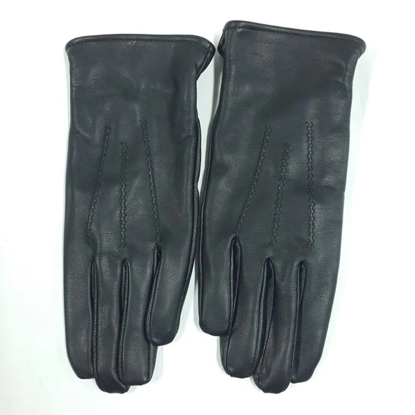 Erkek Deri Bileği Lastikli Eldiven Polarlı - 10