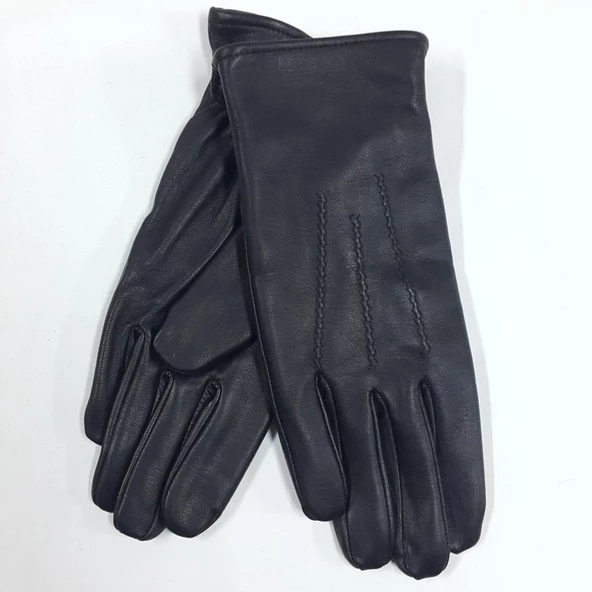 Erkek Deri Bileği Lastikli Eldiven Polarlı - 9