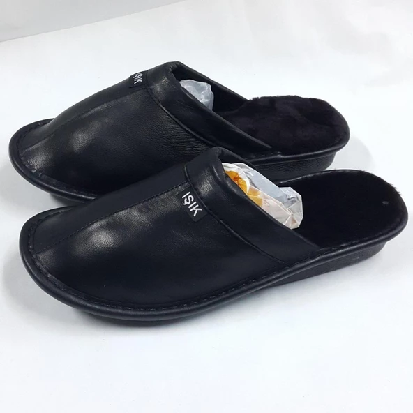 Erkek Deri Terlik İçi Komple Koyun Kürkünden - 2