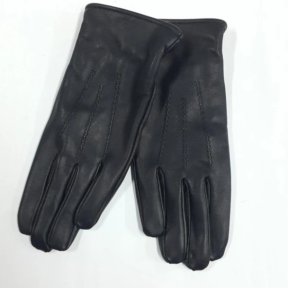 Erkek Deri Bileği Kemerli Eldiven Polarlı - 8