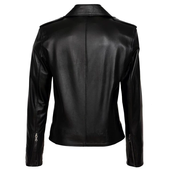 Önü Kemerli Fit Kesim Deri Mont - 10