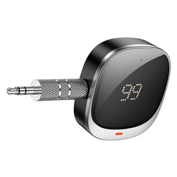 Polham BT5.3V Aux Girişli Araç İçi Bluetooth FM Transmitter,  Dijital Göstergeli Ses Aktarım Kiti