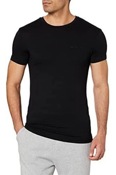 Lotto Erkek Siyah T-Shirt - Soft Tee Pl - R8225