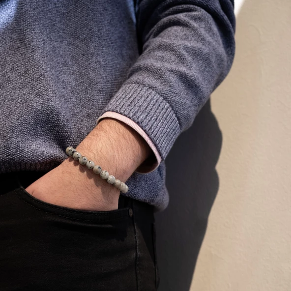 Opalit Doğal Taş Erkek Bileklik EBLK-495 - Resim 2