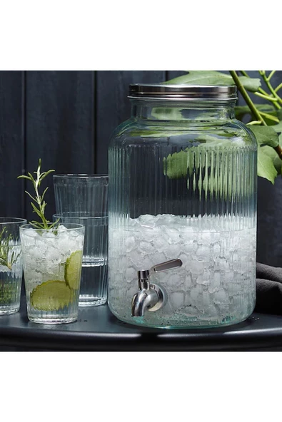 IKEA Vardagen 5 Lt Musluklu Cam Sürahi Kavanoz Sebil - Resim 4