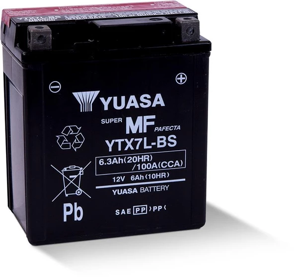 Yamaha 225 XT225 Serow 1992 - 2000 YUASA AKÜ 12V 6AH 100A