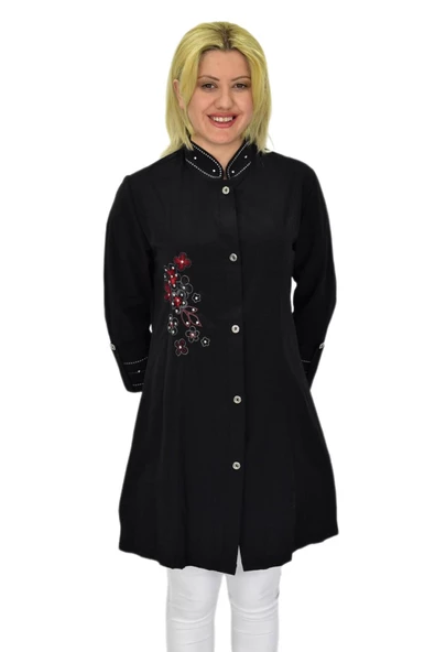 Kadın Nakışlı Hakim Yaka Tunik JNS-3004 ürün görseli