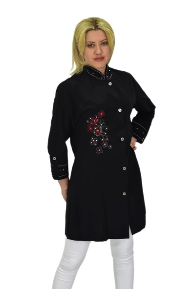 Kadın Nakışlı Hakim Yaka Tunik JNS-3004 - Resim 9