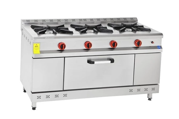 Himaksan 150x60x85 Cm Gazlı 3'lü Kuzine Fırınlı,