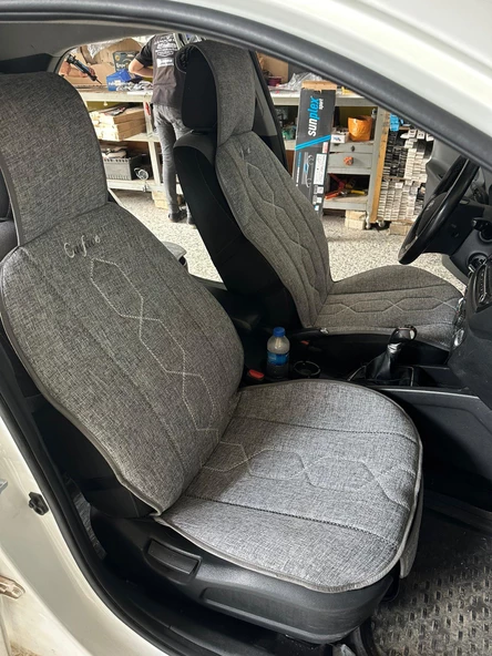 KETEN OTO KOLTUK MİNDER 5"Lİ  SET GRİ RENK - 2