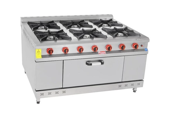 Himaksan 150x100x85 Cm 6'lı Kuzine Fırınlı Gazlı