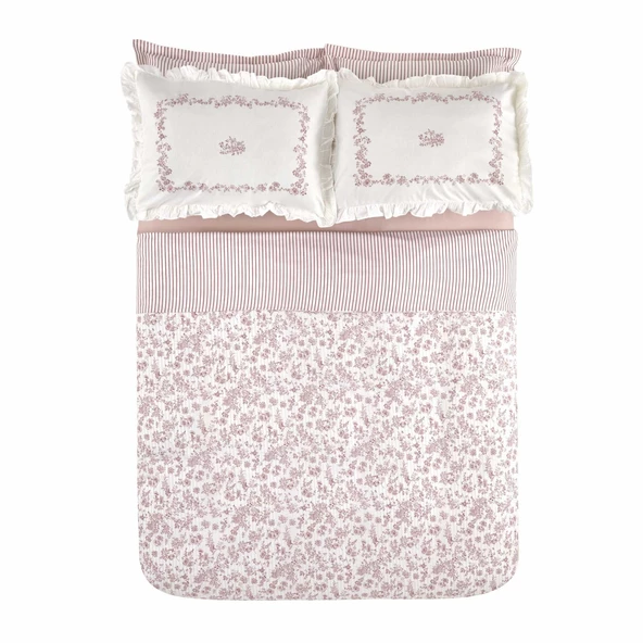 Karaca Home Versay Tek Kişilik Percale Nevresim Takımı Pembe - 9