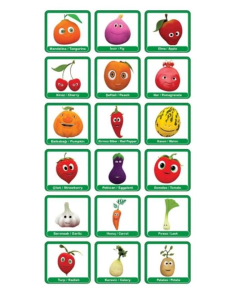 Elifin Düşleri Sebzeleri ve Meyveleri Öğreniyorum Adeland - 3