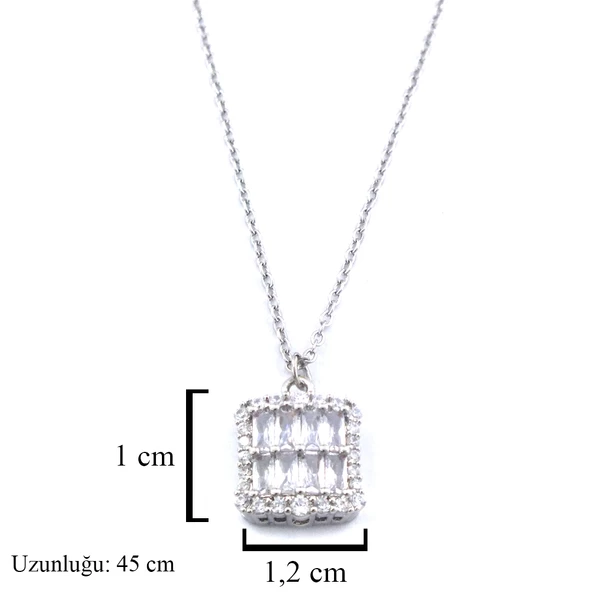 Çelik Kolye - Baget Kolye - Paslanmaz Çelik Kadın Kolye KLY-589 - Resim 3