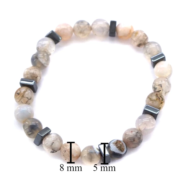 Akik Doğal Taş Erkek Bileklik EBLK-480 - Resim 3