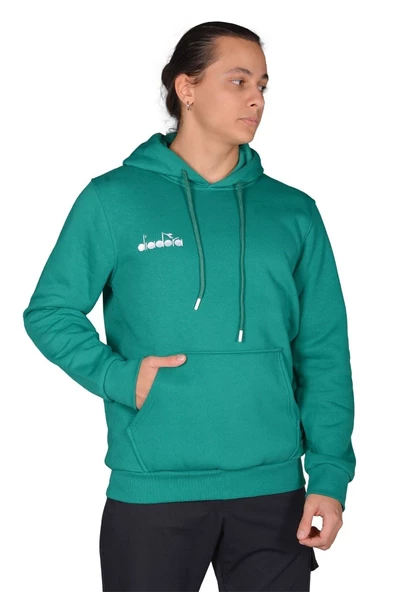 Diadora Bergamo - Erkek Yeşil Pamuklu Spor Sweatshirt - DDBER1030016 - 2