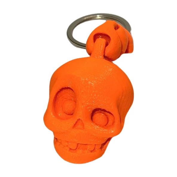 3D Kuru Kafa Anahtarlık - Turuncu - 7