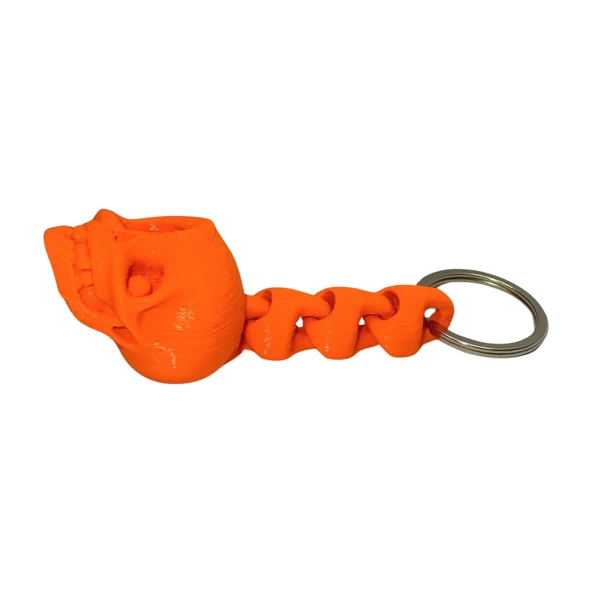 3D Kuru Kafa Anahtarlık - Turuncu - 2