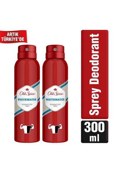 Old Spice Sprey Deodorant 150 ml Whitewaterx2