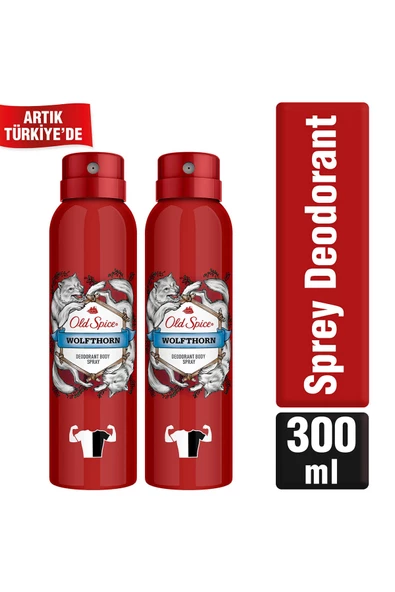 Old Spice Sprey Deodorant 150 ml Wolfthornx2