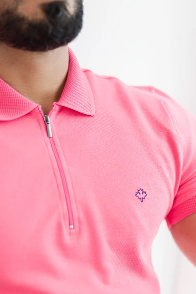 Paul Martin Fermuarlı Polo Yaka %100 Pamuk Regular Fit T-shirt - Resim 4