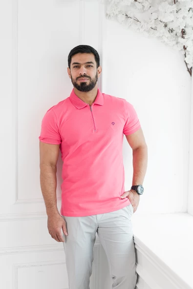 Paul Martin Fermuarlı Polo Yaka %100 Pamuk Regular Fit T-shirt - Resim 2