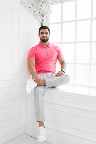 Paul Martin Fermuarlı Polo Yaka %100 Pamuk Regular Fit T-shirt