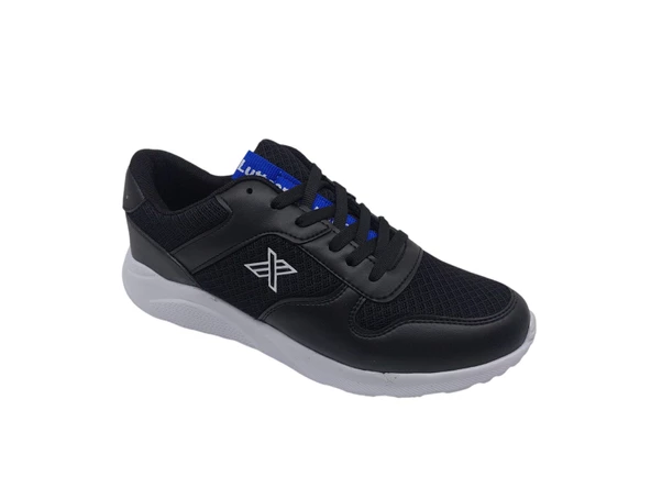 Lutton Unisex Siyah Bağcıklı File Yürüyüş Koşu Spor Ayakkabı - 4