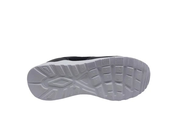 Lutton Unisex Siyah Bağcıklı File Yürüyüş Koşu Spor Ayakkabı - 5