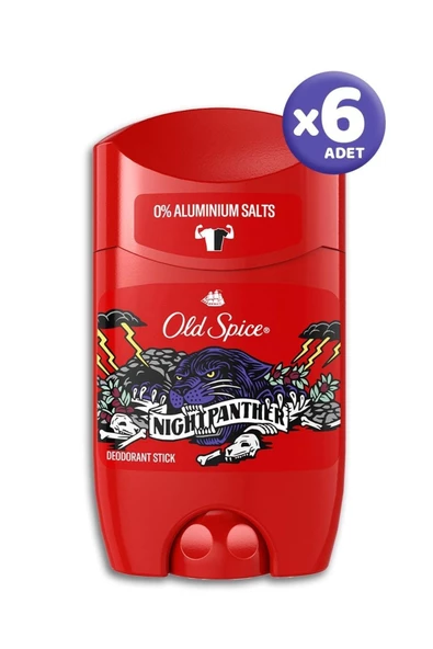 Old Spice Night Panter Deodorant Stick 50 Ml - 6 Adet - 1