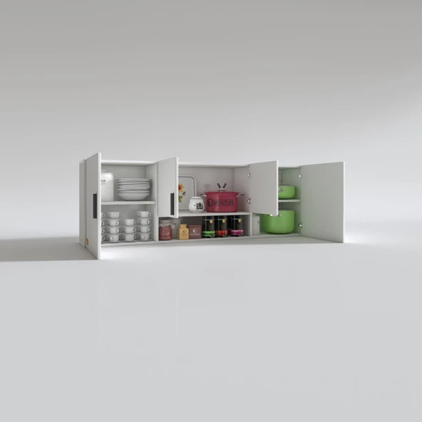 Kenzlife hazır mutfak packey byz 060*180*32 mutfak banyo dolabı kapaklı raflı - 2