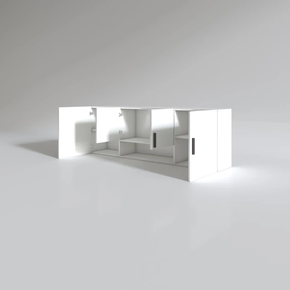 Kenzlife hazır mutfak packey byz 060*180*32 mutfak banyo dolabı kapaklı raflı - 3